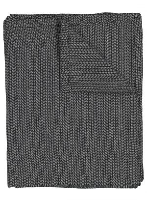 HEMA Tafelkleed 140x240 Chambray Katoen Zwart/wit (zwart/wit)