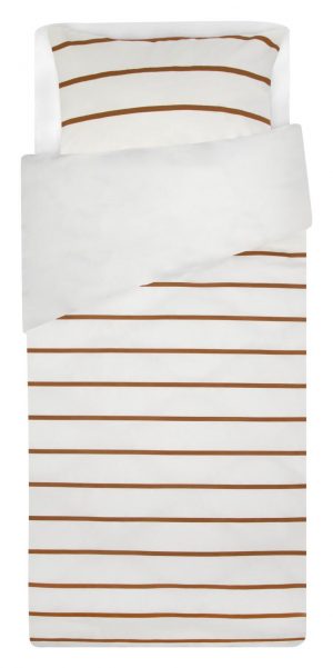 HEMA Peuter Dekbedovertrek 120x150 Zacht Katoen Streep Wit (wit)