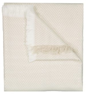 Plaid Zigzag, crème/wit