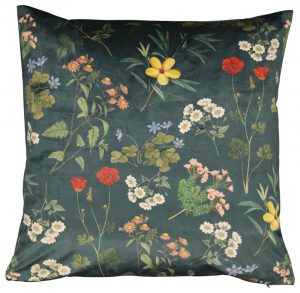 HEMA Kussenhoes 50x50 Velours Bloemen