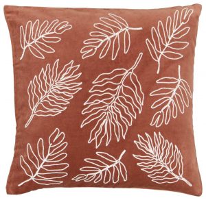 HEMA Kussenhoes 50x50 Bladeren Terra