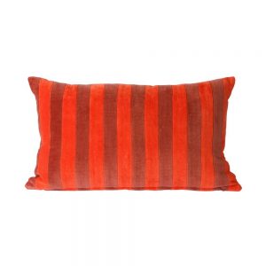 hkliving kussen velvet striped rood