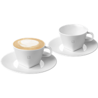 Nespresso 2 PURE Cappuccinokopjes met schoteltjes