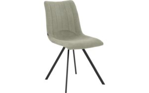 Goossens Eco Eetkamerstoel Organic groen stof leuning,