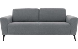 Goossens Basic Bank Valo grijs, stof, 3-zits, modern design