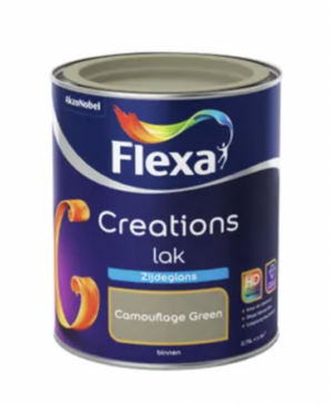 flexa creations lak zijdeglans camouflage green