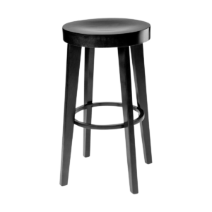 Fico houten barkruk zwart gebeitst - 61 cm Zwart