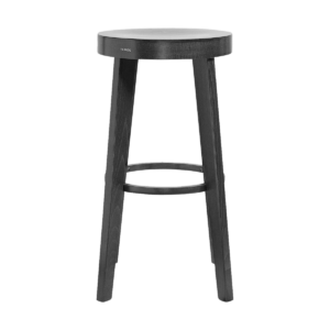 Fico houten barkruk zwart gebeitst - 75 cm Zwart