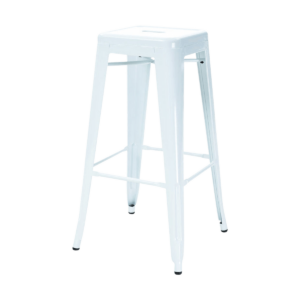 Metalen barkruk wit - 65 cm Wit