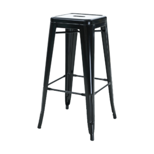 Metalen barkruk zwart - 77 cm Zwart