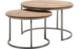 Goossens Basic Jamie, hout mango bruin, urban industrieel, 75 x 45 x 75 cm