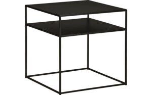 Goossens Hoektafel Saar, metaal zwart, elegant chic, 50 x 50 x 50 cm