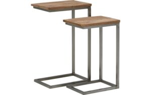 Goossens Bijzettafel Louk, hout mango bruin, stijlvol landelijk, 27 x 66 x 42 cm