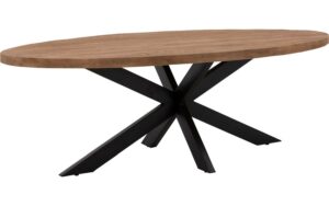 Goossens Eettafel Zida, Ovaal 240 x 110 cm strak blad