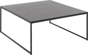 Goossens Salontafel Adagio vierkant, hout eiken zwart, elegant chic, 90 x 38 x 90 cm