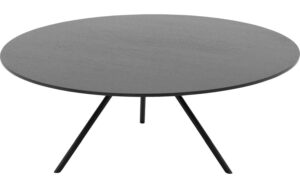 Goossens Salontafel Bodine rond, hout eiken zwart, modern design, 80 x 31 x 80 cm
