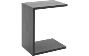 Goossens Bijzettafel Quinze, hout eiken zwart, modern design, 50 x 60 x 35 cm