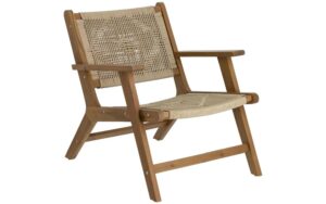 Kave Home Kave Home Geralda, Geralda fauteuil in acaciahout met donkere afwerking fsc 100%