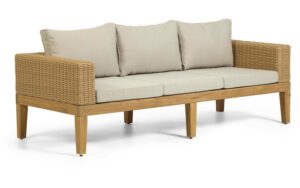 Kave Home Kave Home Giana, Bank giana in massief acaciahout en rotan fsc 100%