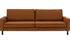 Goossens Basic Bank Harris cognac, micro leer, 2,5-zits, urban industrieel