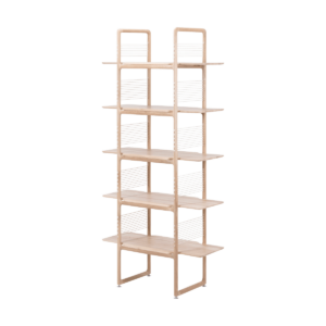 Muse room divider houten boekenkast whitewash - 216 cm Bruin