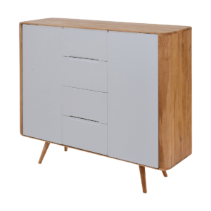Ena dresser 135 houten ladekast naturel - 135 x 110 cm Bruin
