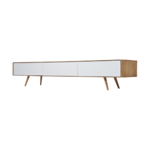 Ena lowboard houten tv meubel naturel - 225 x 42 cm Bruin