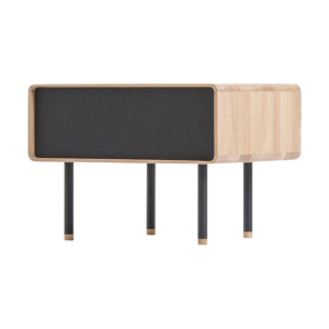 Fina nightstand houten nachtkastje whitewash Bruin