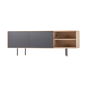 Fina sideboard houten dressoir whitewash - 180 x 45 cm Bruin