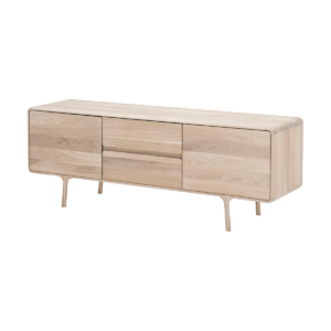 Fawn sideboard 180 houten dressoir whitewash - 180 x 65 cm Bruin