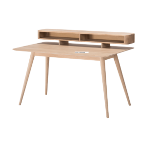 Stafa desk houten bureau whitewash - 140 x 80 cm Bruin