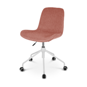 Nout bureaustoel terracotta rood - wit onderstel Rood