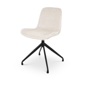 Nola draaibare eetkamerstoel beige - zwart onderstel Beige