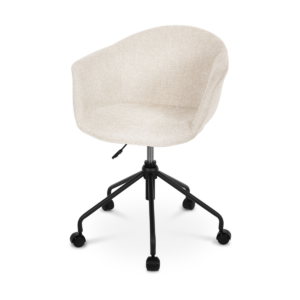 Nout bureaustoel beige met armleuningen - zwart onderstel Beige