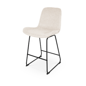 Nino barkruk beige - zwart onderstel - 65 cm Beige