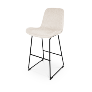 Nino barkruk beige - zwart onderstel - 75 cm Beige