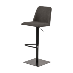 Edwin barkruk kunstleer donkergrijs - 75 cm Zwart