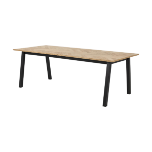 Hilly houten eettafel visgraat - 220 x 95 cm Bruin