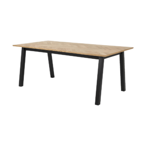 Hilly houten eettafel visgraat - 180 x 95 cm Bruin