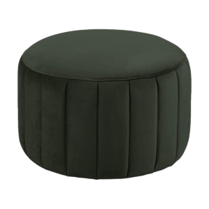 Sterre velvet poef donkergroen - Ø 60 cm Groen