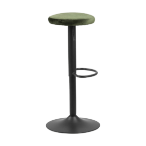 Emma velvet barkruk donkergroen - 80 cm Groen