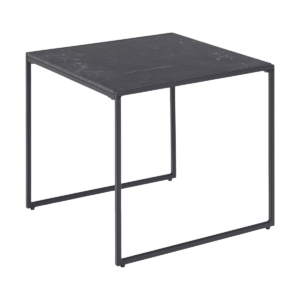 Imke salontafel marmerlook antraciet - 50 x 50 cm Grijs
