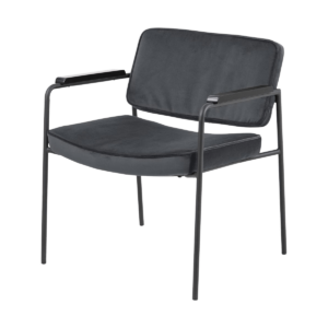 Bibi velvet fauteuil donkergrijs Grijs