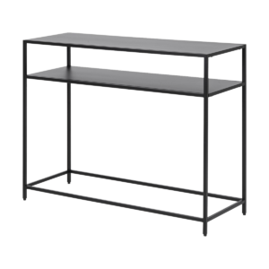 Roy metalen sidetable zwart - 100 x 35 cm Zwart