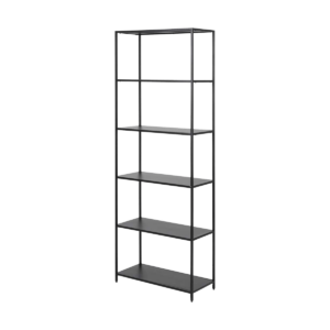 Roy metalen open kast zwart - 69 x 185 cm Zwart