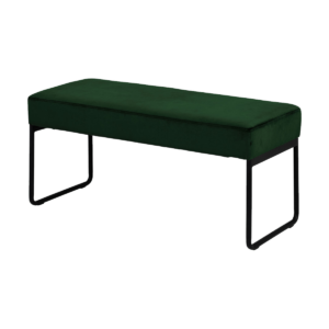 Joes velvet bankje donkergroen - 95 x 38 cm Groen