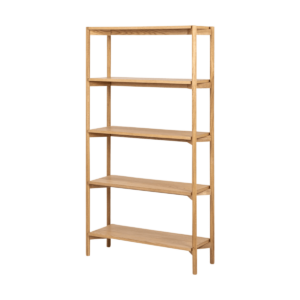 Floris houten boekenkast naturel - 86 x 160 cm Bruin