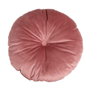 Hannah ronde sierkussen velvet roze - Ø 45 cm Roze