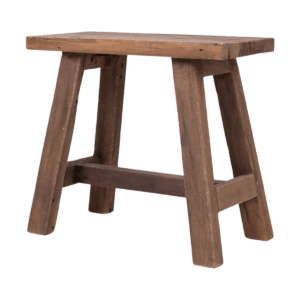 Jules teakhouten bankje - 50 x 25 cm Bruin