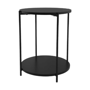 Lina houten bijzettafel zwart - Ø 40 cm Zwart